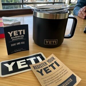 YET RAMBLER BRAND NEW 14oz
Corporate branding
Never used